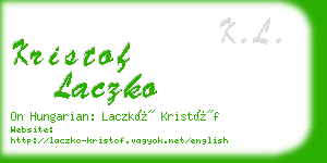 kristof laczko business card