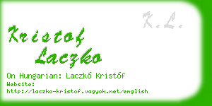 kristof laczko business card
